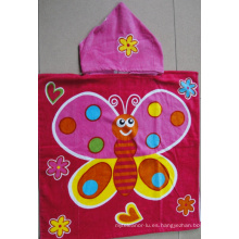 (BC-PB1017) Poncho de playa para niños con estampado de algodón 100% de buena calidad